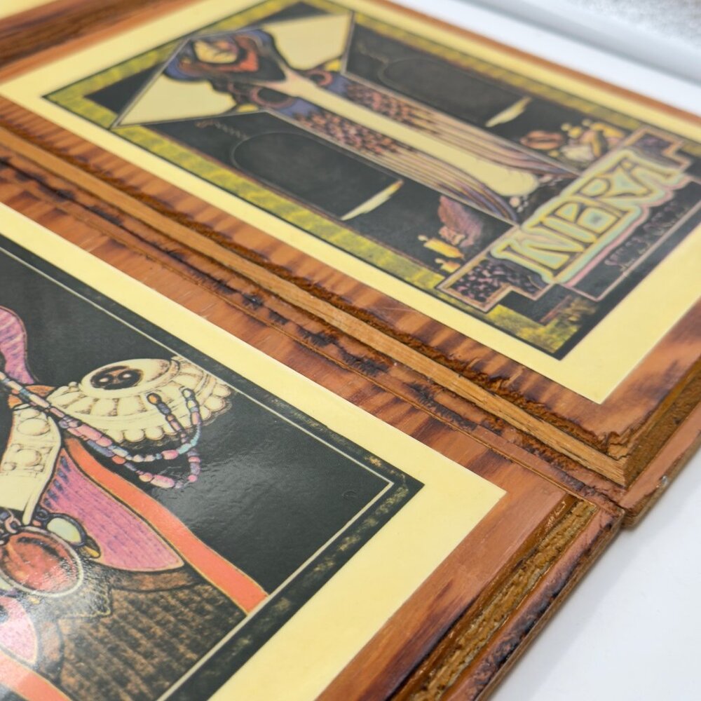 Lot of 6 Vintage Zodiac 1969 David Palladini Wooden Wall Art Print Hippie Rustic - Picture 12 of 16